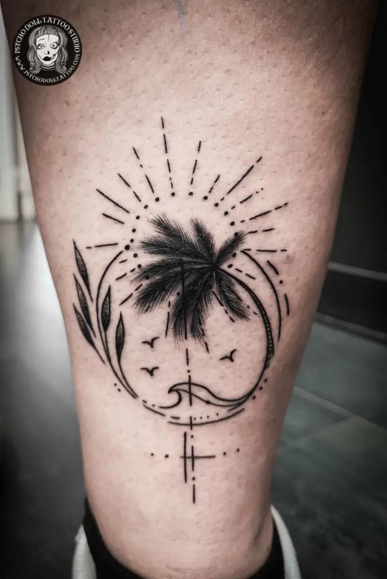 tatuaggi paesaggistici tatuaggio palma Maiorca