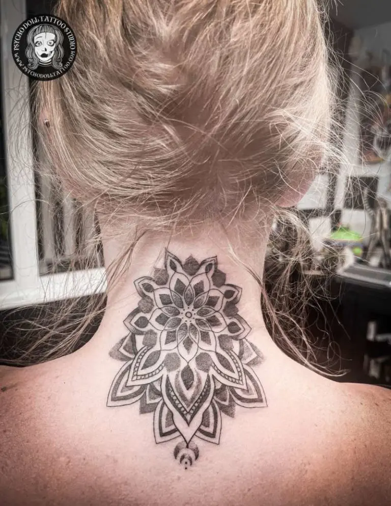 mandala on the nape of the neck