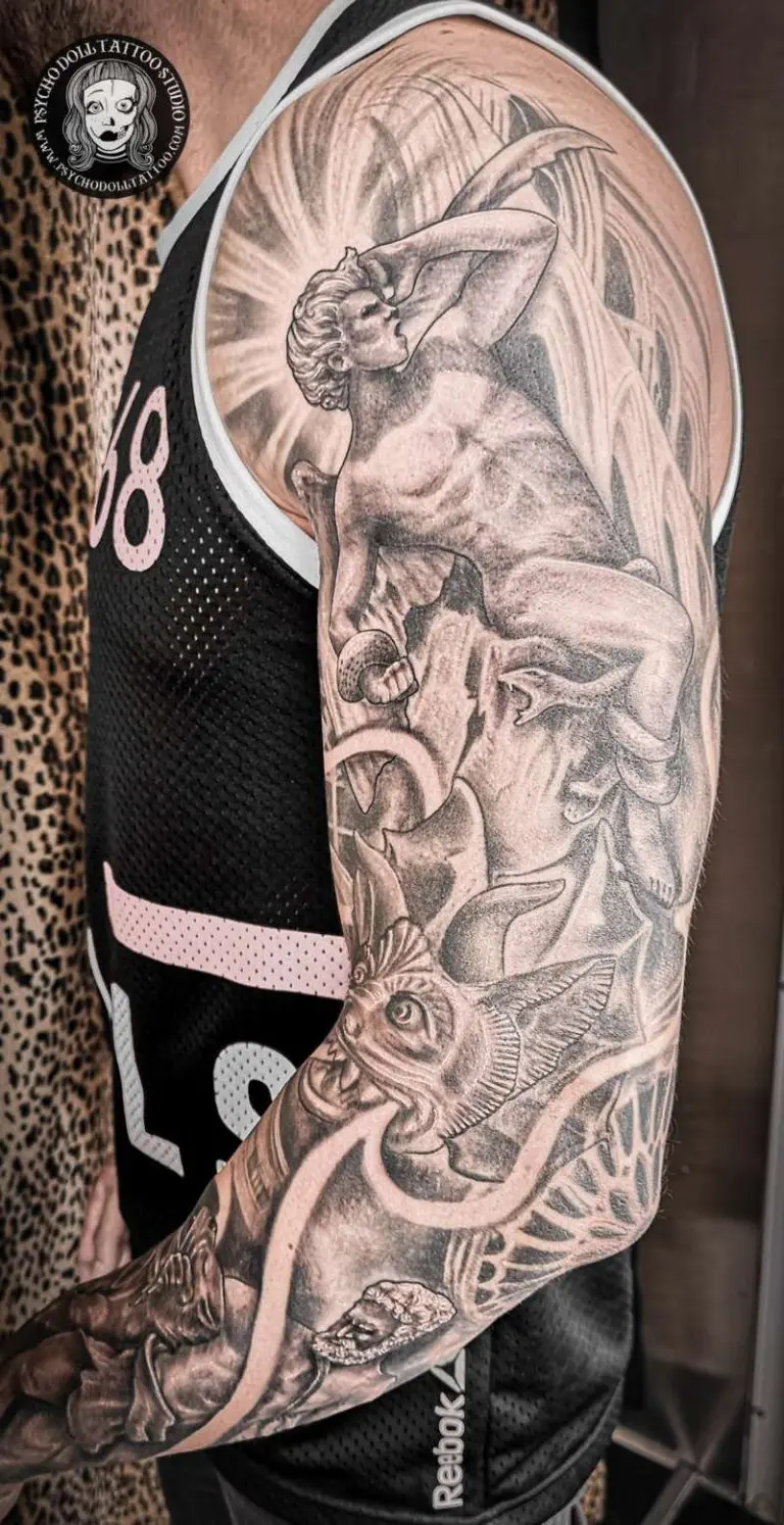 Braccio del tatuaggio dell'angelo caduto di Lucifero