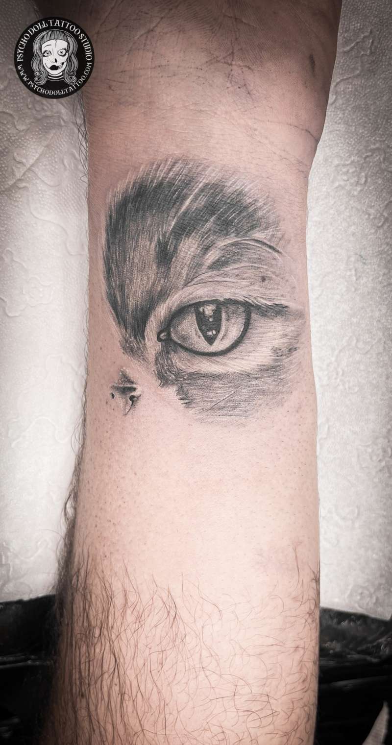 tatuaje ojo gato