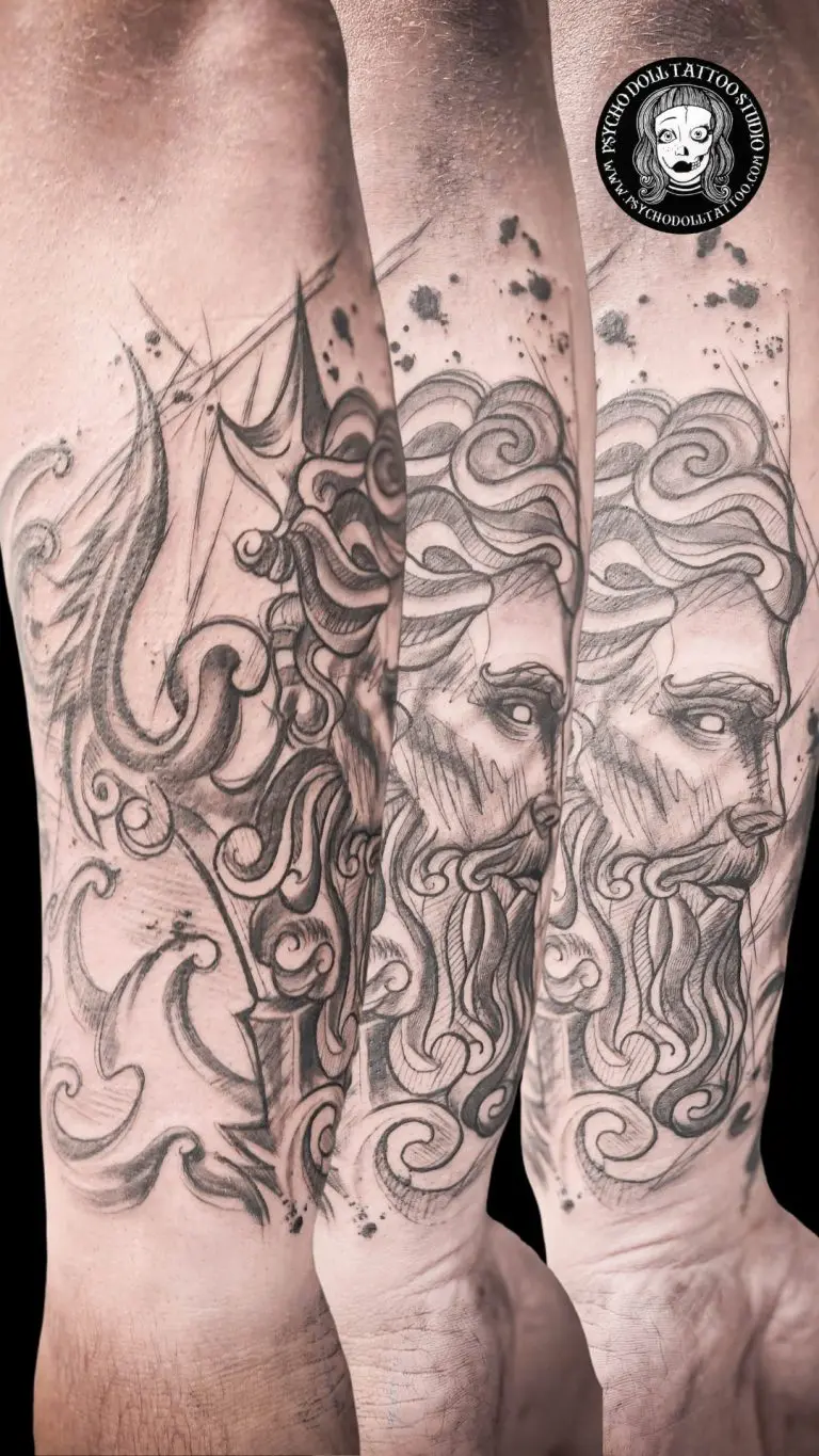 Stile di schizzo del tatuaggio Zeus