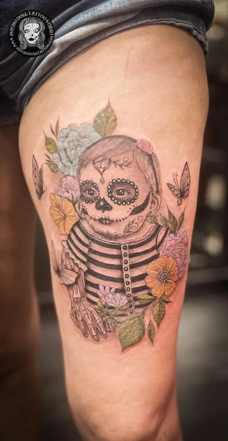 baby catrina tattoo