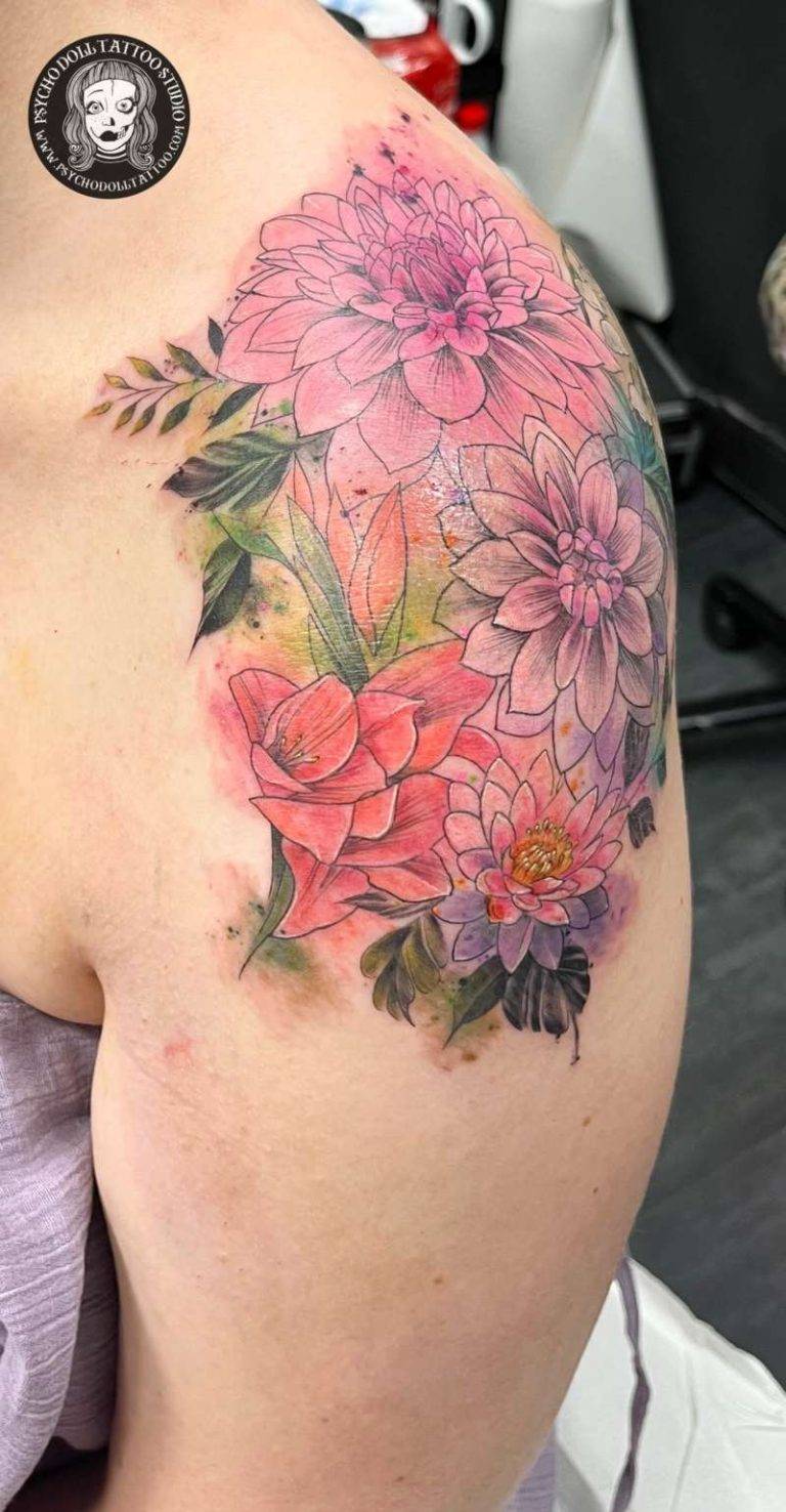 tatuaje de flores flowers tattoo