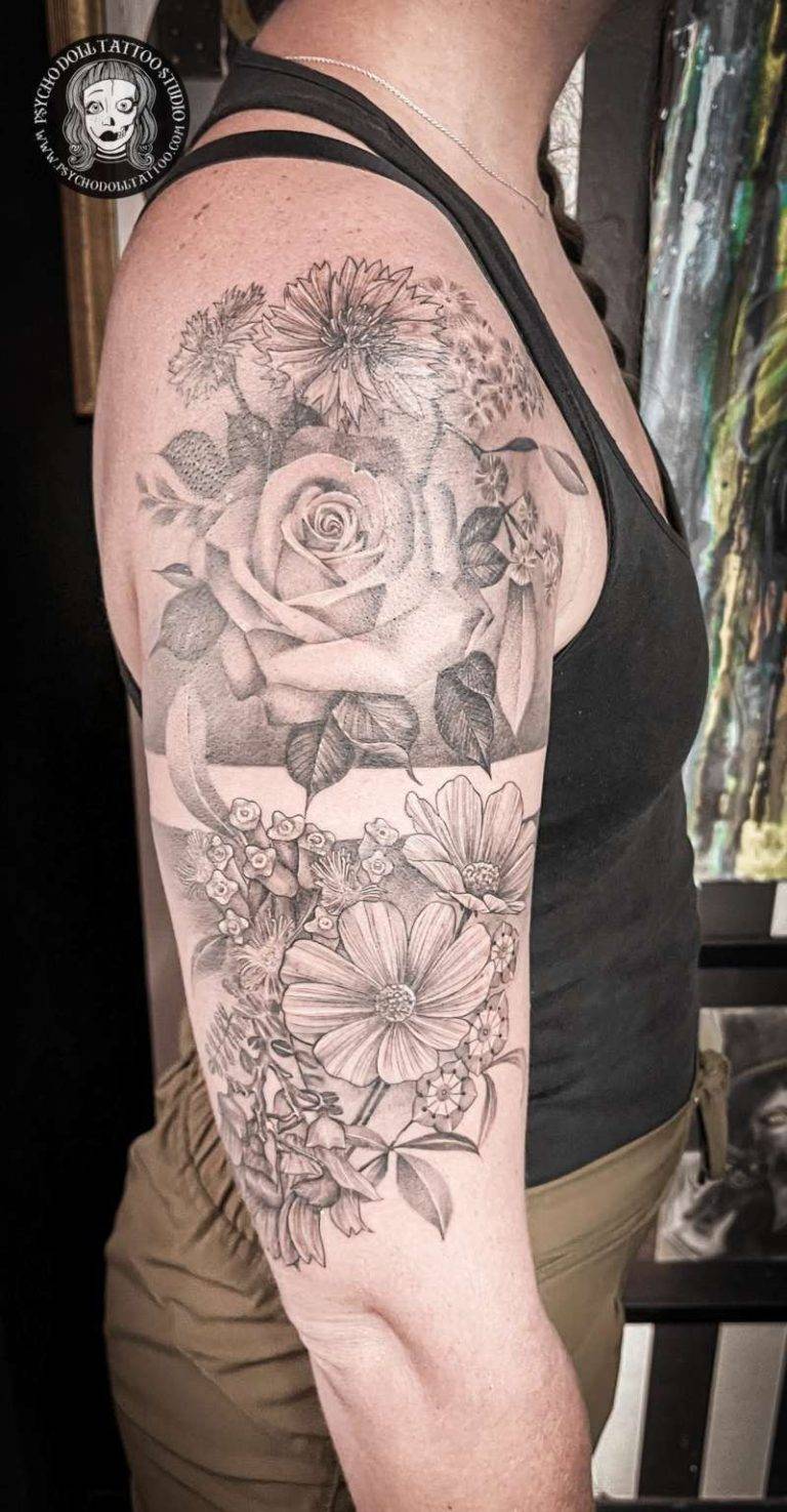 tatuaje de flores flowers tattoo