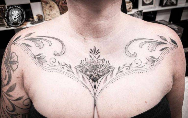 decorative tattoo chest
