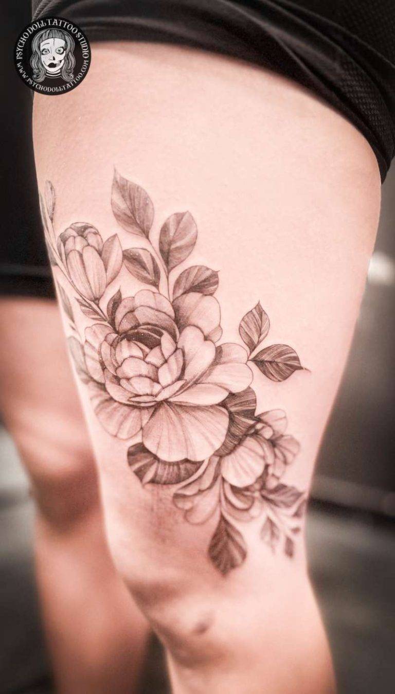 tatuaje de flores flowers tattoo