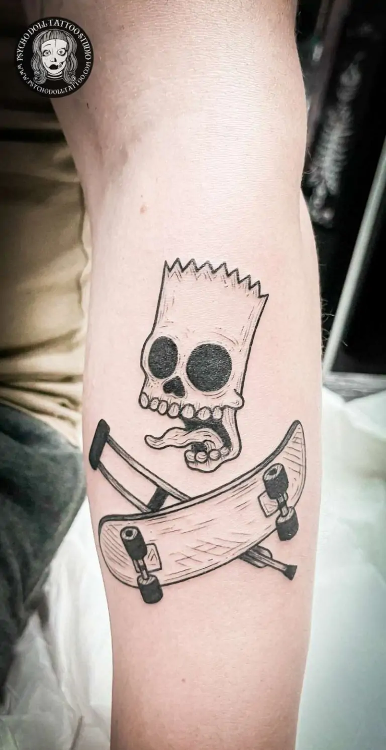 Bart Simpson tetovaža lubanje