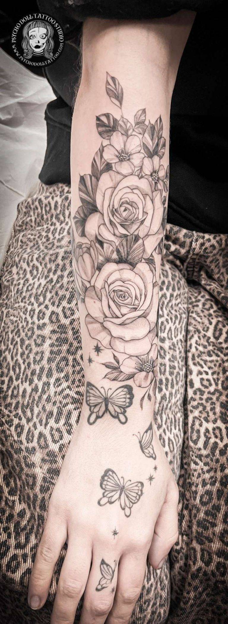 tatuaje de flores flowers tattoo