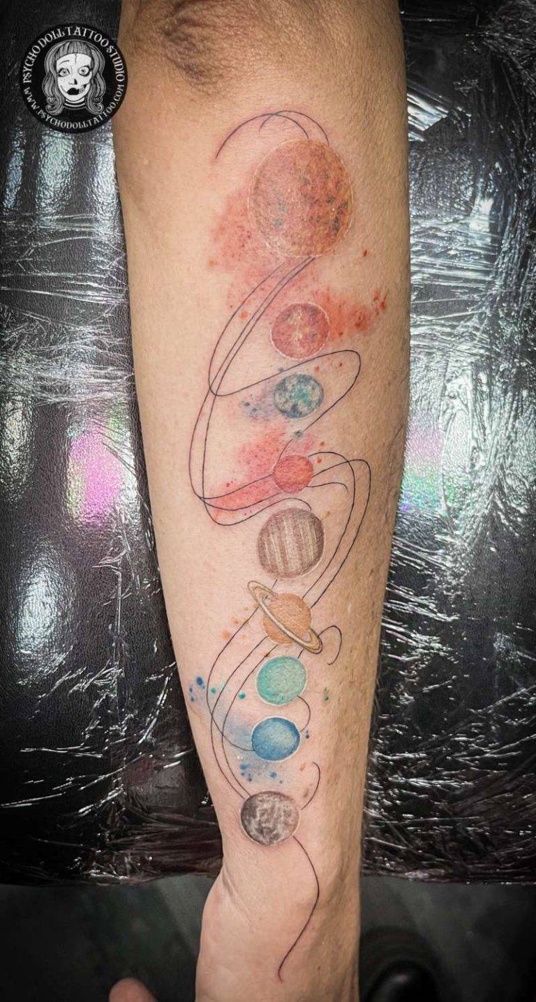 via lactea planetas tatuaje