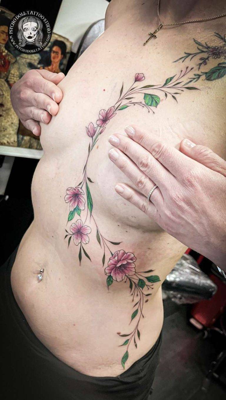 tatuaje de flores flowers tattoo