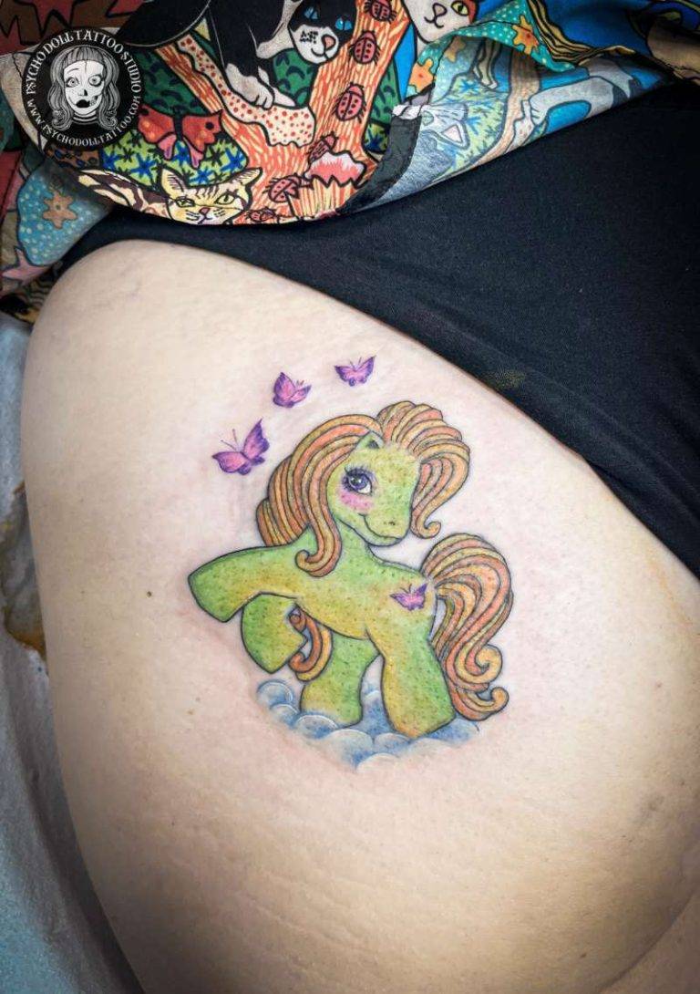pony dibujos animados cartoon tattoo tatuaje